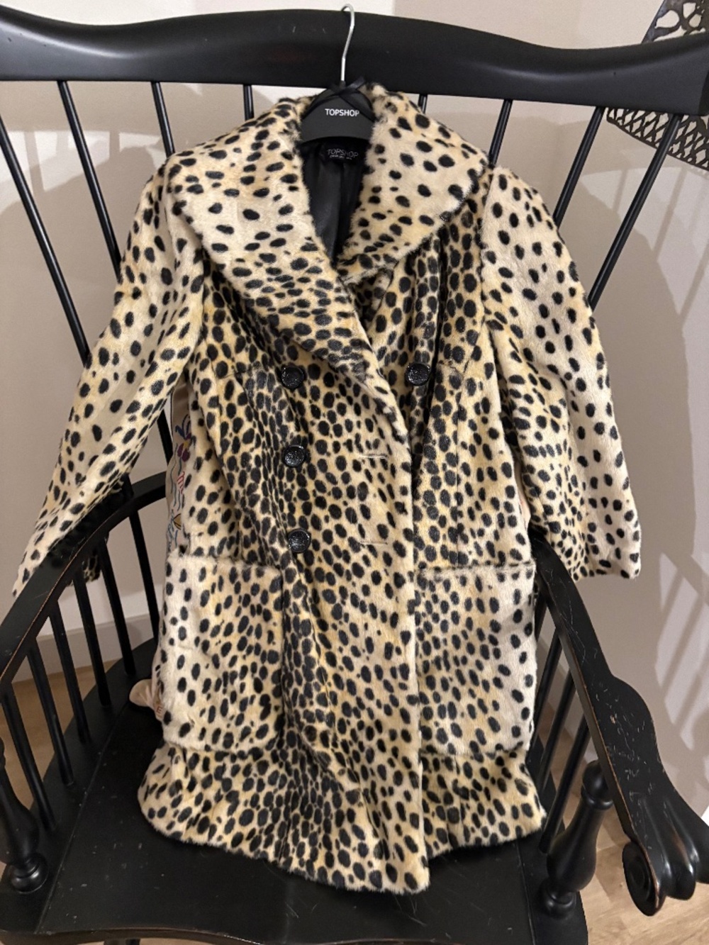 TOPSHOP leopard print coat US 2 EURO 34 NWOT